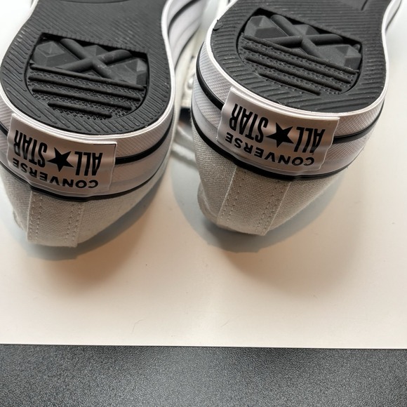 Converse Chuck Taylor Sneaker Shoe White  Canvas Double Tongue  10 New No Box - Picture 6 of 13